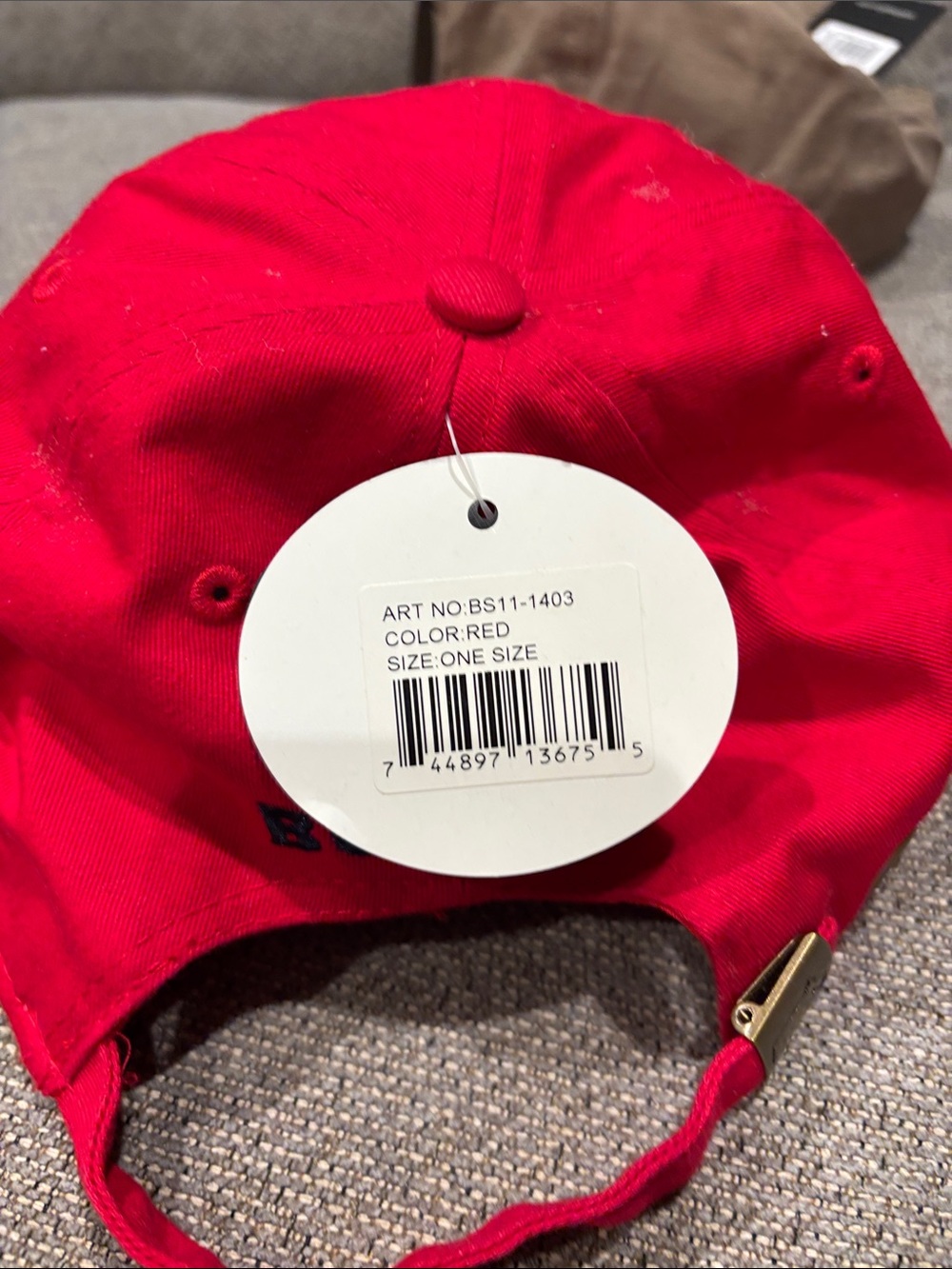 Boston Red Embroidered Baseball Cap - Picture 10 of 10